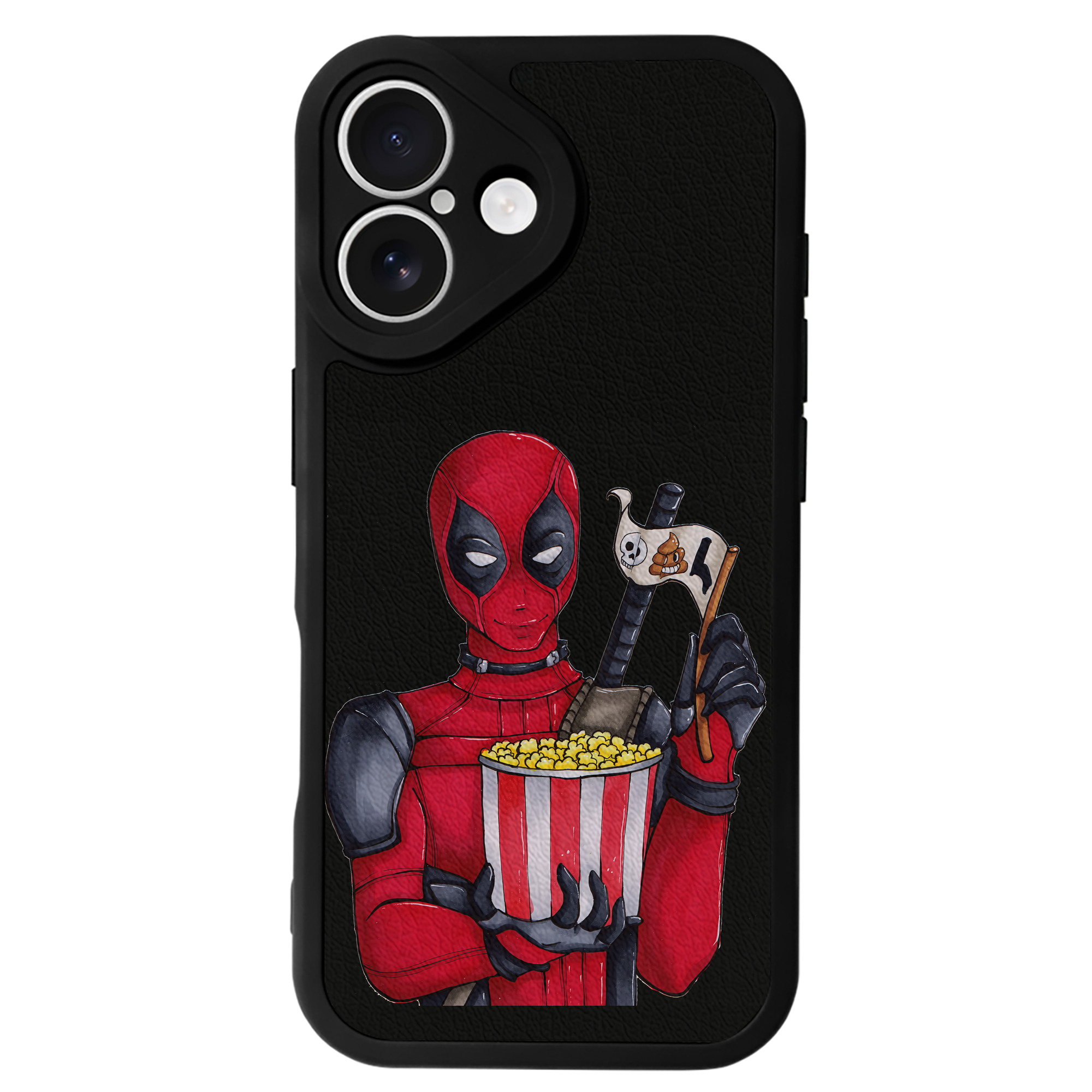 （画像用） Deadpool デッドプール 【iPhone 16シリーズ対応】シリコンスマホケース（レザー調） 材質：シリコン